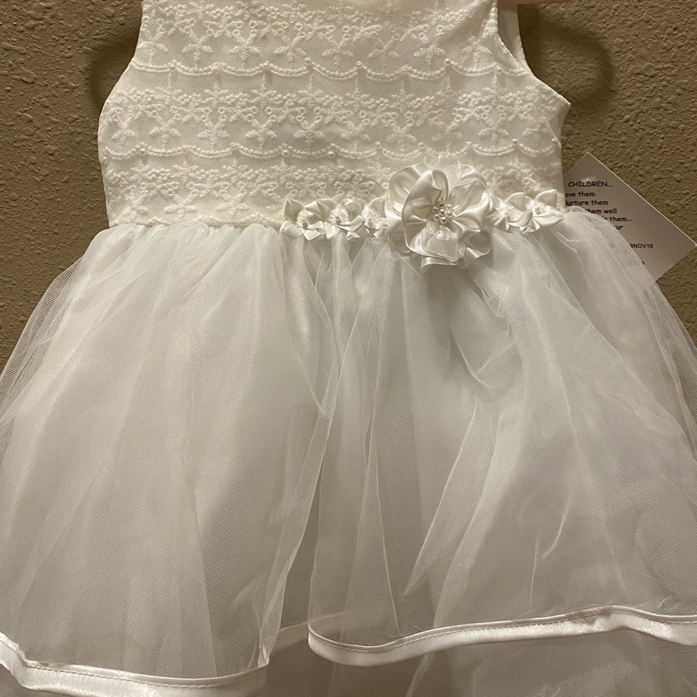 NEW White girls size 24 months formal dress